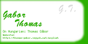 gabor thomas business card