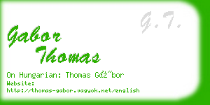 gabor thomas business card